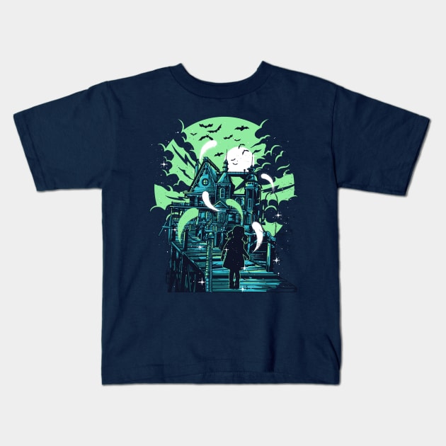 Haunted Girl Kids T-Shirt by Dark Planet Tees